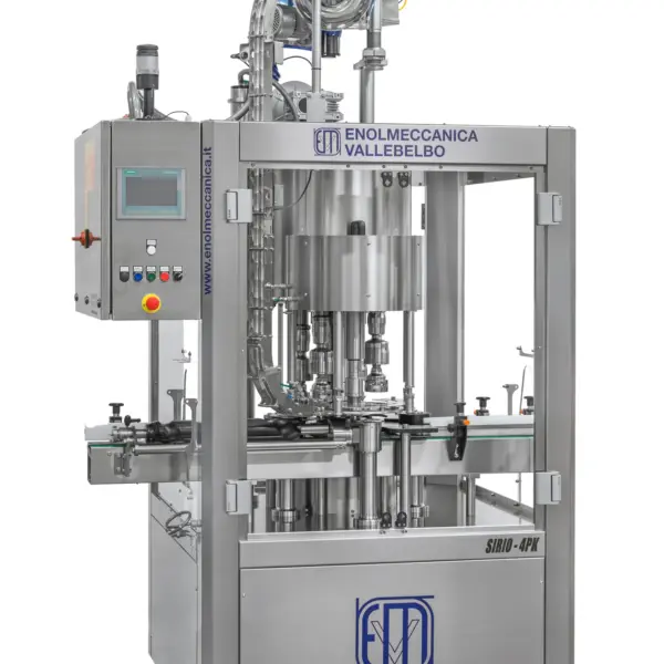 Dettaglio della tappatrice rotativa Sirio PK, Enolmeccanica